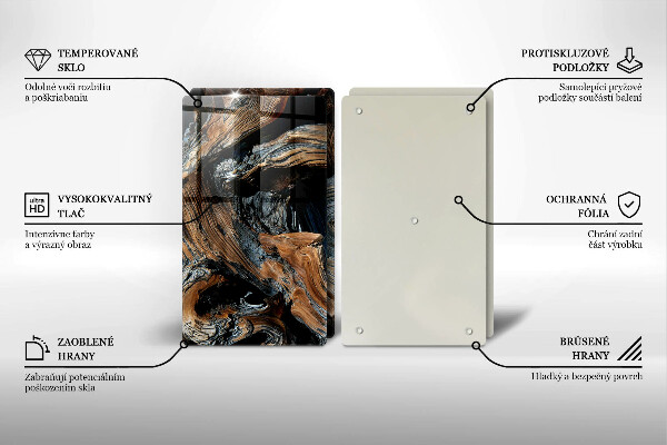 Steklena podloga za rezanje Abstraktni vzorec