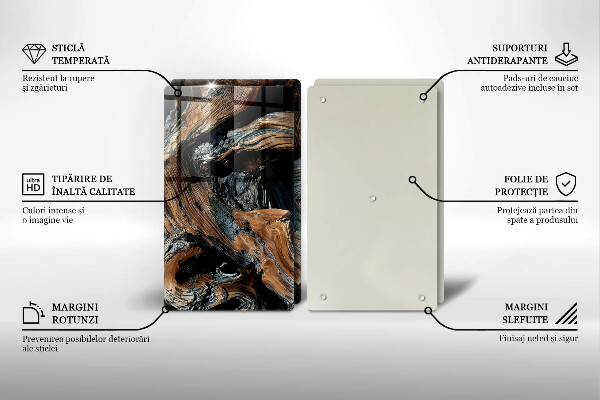 Steklena podloga za rezanje Abstraktni vzorec