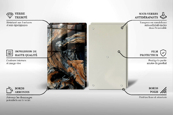 Steklena podloga za rezanje Abstraktni vzorec