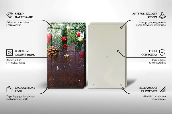 Steklena podloga za rezanje božična dekoracija