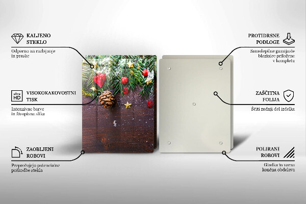 Steklena podloga za rezanje božična dekoracija