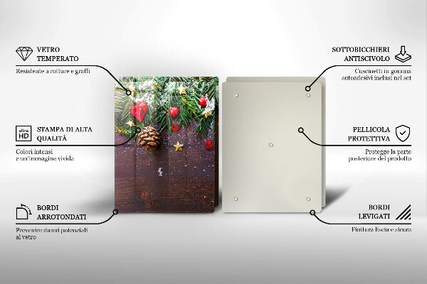Steklena podloga za rezanje božična dekoracija