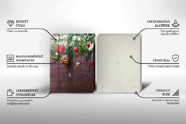 Steklena podloga za rezanje božična dekoracija