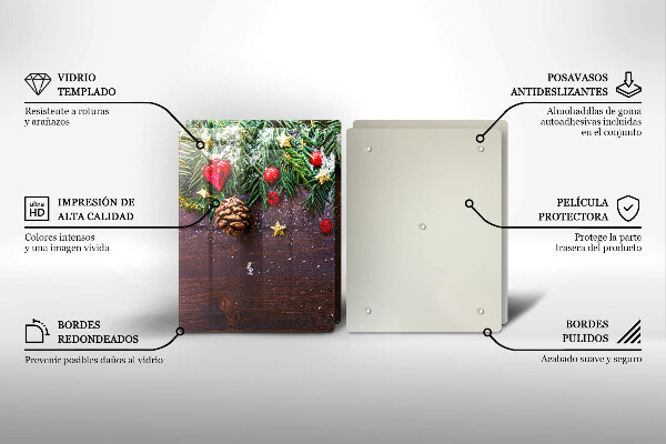 Steklena podloga za rezanje božična dekoracija