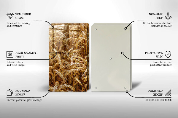 Steklena podloga za rezanje Polje žita