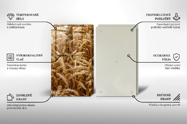 Steklena podloga za rezanje Polje žita