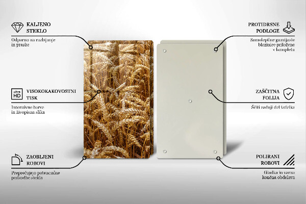 Steklena podloga za rezanje Polje žita