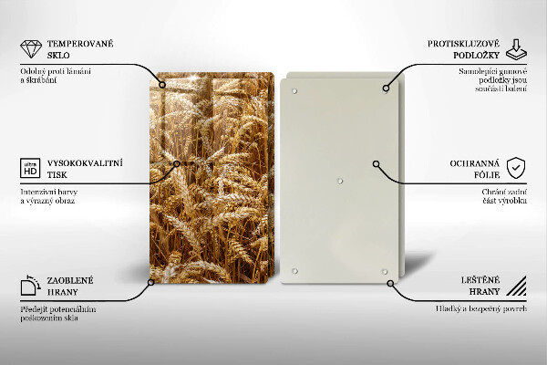 Steklena podloga za rezanje Polje žita