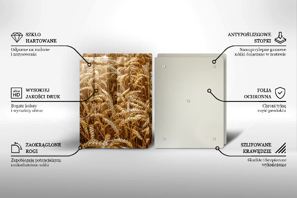 Steklena podloga za rezanje Polje žita