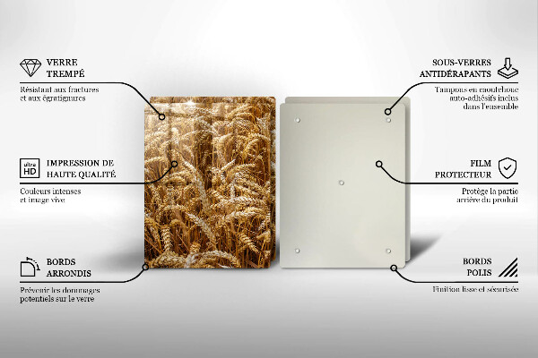 Steklena podloga za rezanje Polje žita