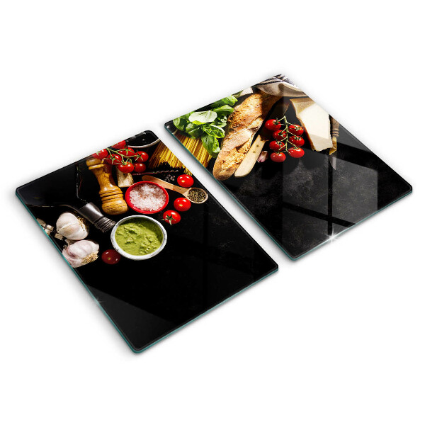Steklena podloga za rezanje Italijanske sestavine in začimbe