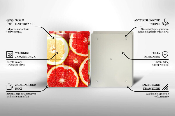 Steklena podloga za rezanje Rezine grenivke