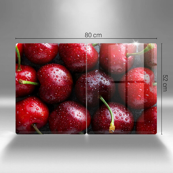 Steklena podloga za rezanje Češnje od blizu