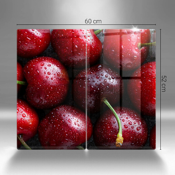 Steklena podloga za rezanje Češnje od blizu