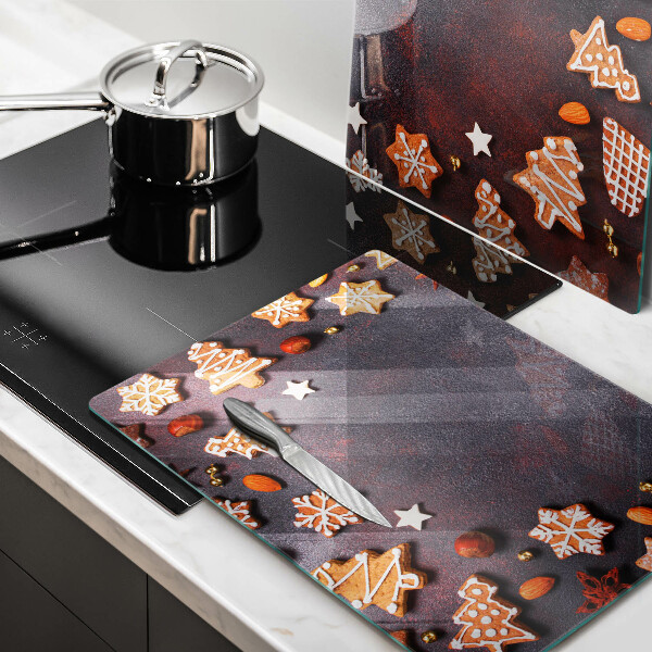 Steklena podloga za rezanje Medenjakov božič