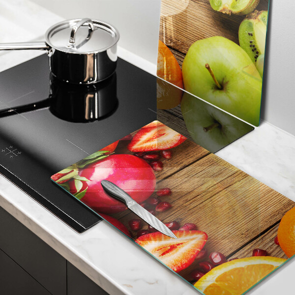 Steklena podloga za rezanje Sveže sadje