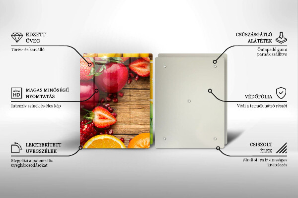 Steklena podloga za rezanje Sveže sadje