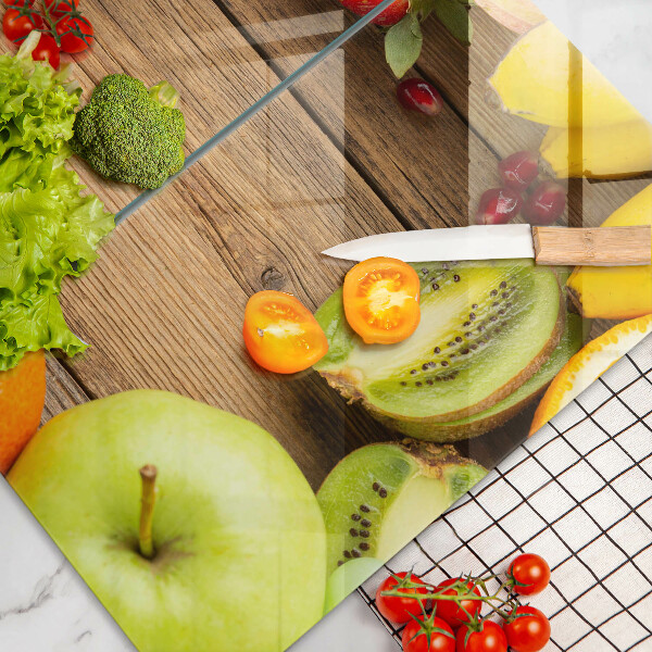 Steklena podloga za rezanje Sveže sadje