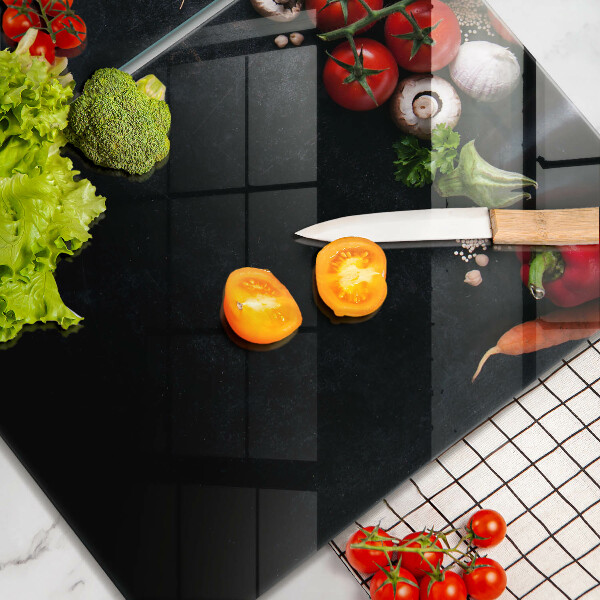 Steklena podloga za rezanje Pisana zelenjava