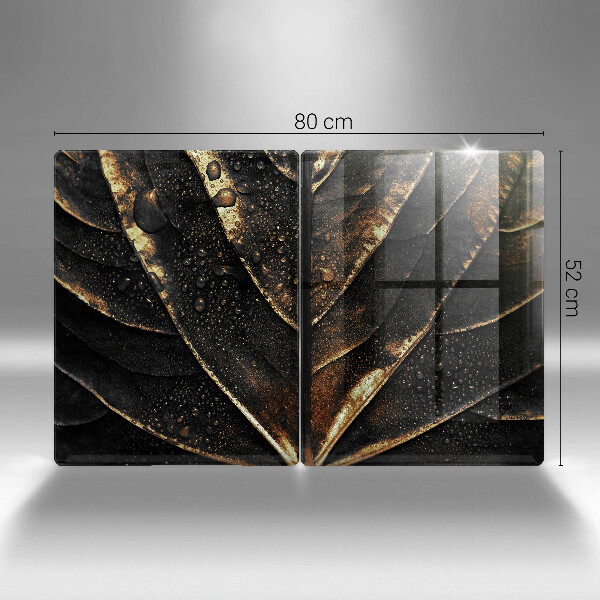 Steklena podloga za rezanje Zlati lističi