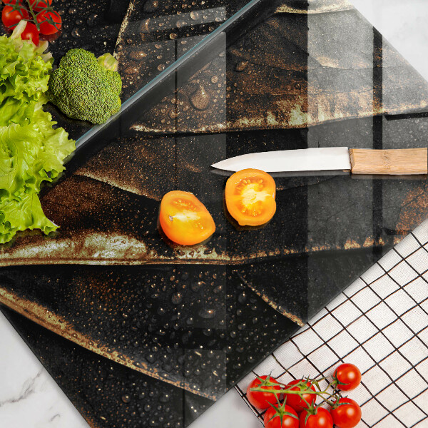 Steklena podloga za rezanje Zlati lističi