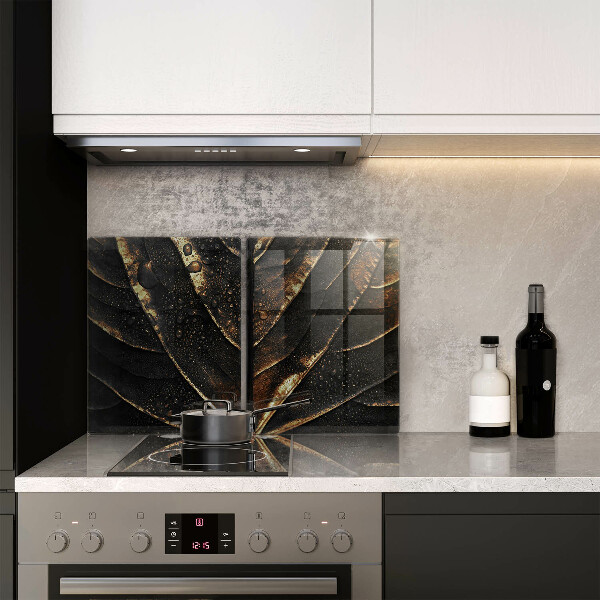 Steklena podloga za rezanje Zlati lističi