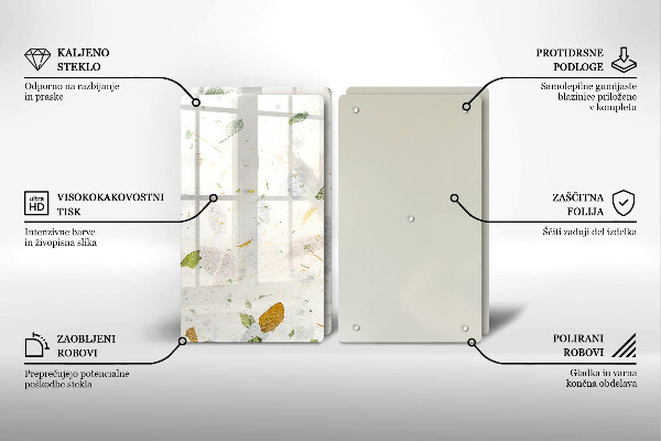 Steklena podloga za rezanje Padajoče listje