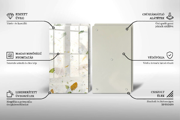 Steklena podloga za rezanje Padajoče listje