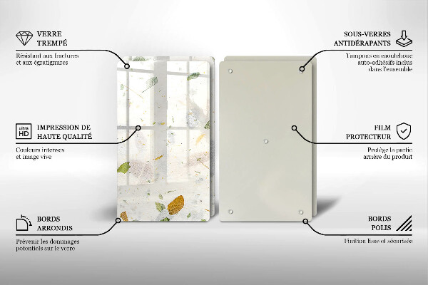 Steklena podloga za rezanje Padajoče listje