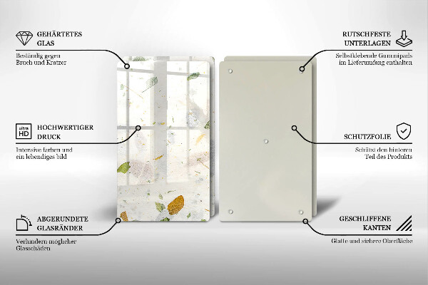 Steklena podloga za rezanje Padajoče listje