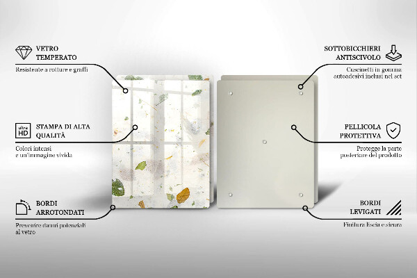 Steklena podloga za rezanje Padajoče listje