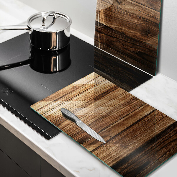 Steklena podloga za rezanje Tekstura lesa