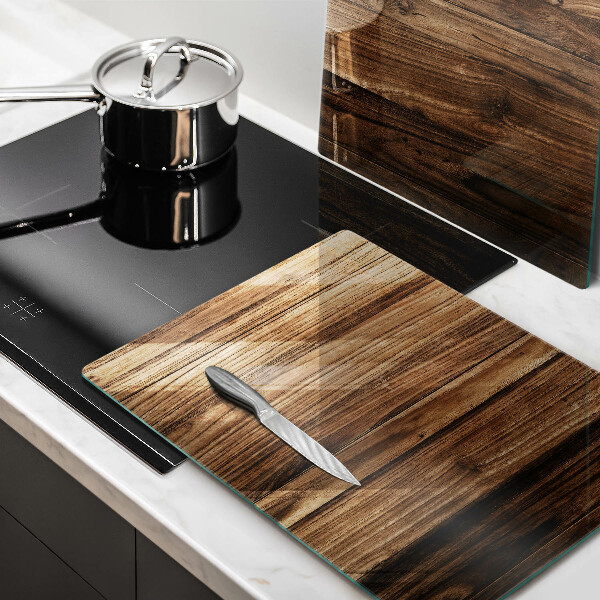 Steklena podloga za rezanje Tekstura lesa