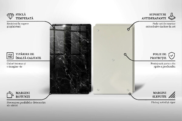 Steklena podloga za rezanje Eleganten marmor