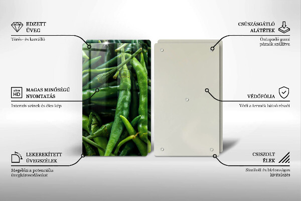 Steklena podloga za rezanje Grahovi stroki