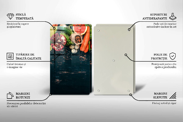 Steklena podloga za rezanje Sadje in zelenjava