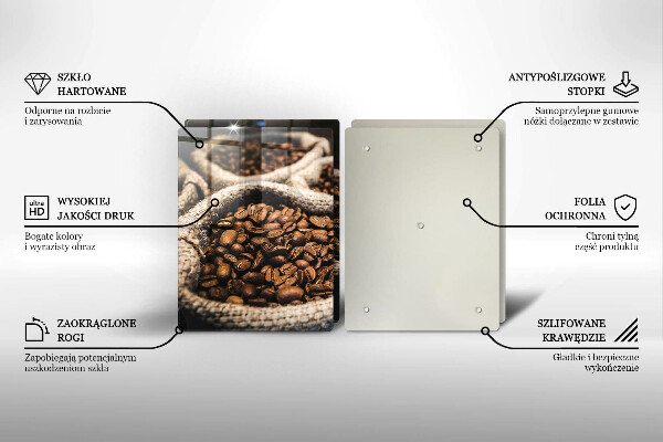 Steklena podloga za rezanje Vrečke kavnih zrn