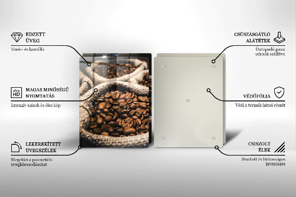 Steklena podloga za rezanje Vrečke kavnih zrn