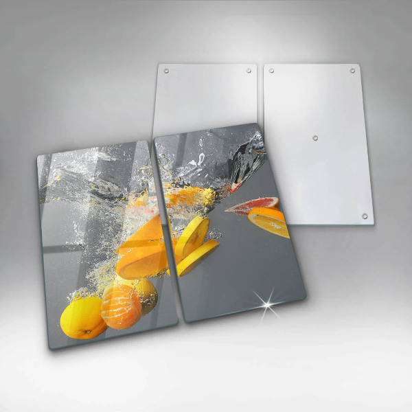 Steklena podloga za rezanje Limone v vodi