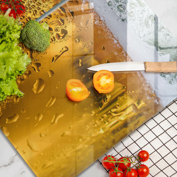 Steklena podloga za rezanje Moker kozarec piva