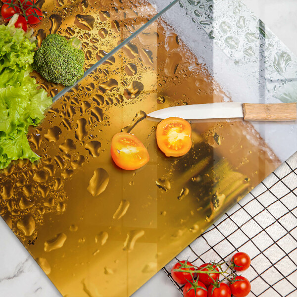 Steklena podloga za rezanje Moker kozarec piva