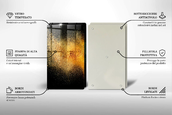 Steklena podloga za rezanje Pisane začimbe