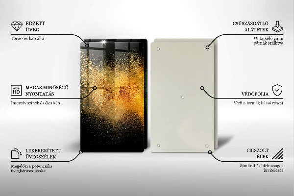 Steklena podloga za rezanje Pisane začimbe