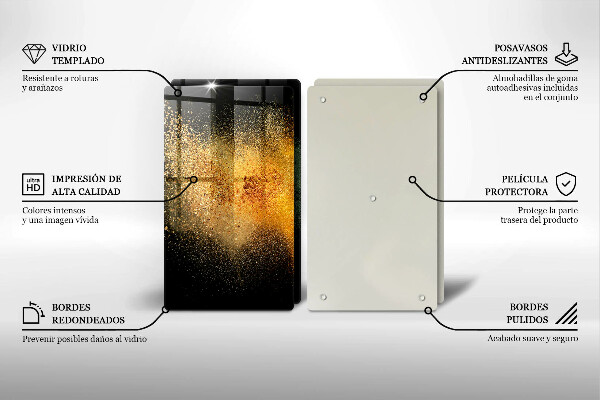 Steklena podloga za rezanje Pisane začimbe