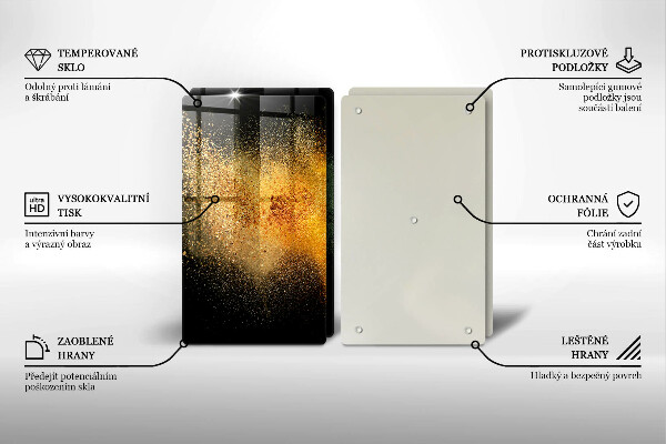 Steklena podloga za rezanje Pisane začimbe