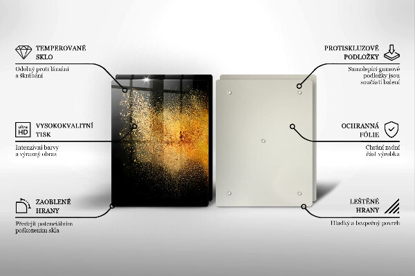 Steklena podloga za rezanje Pisane začimbe