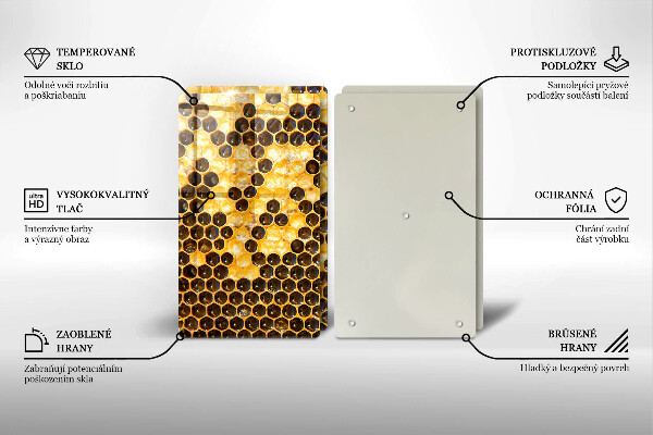 Steklena podloga za rezanje satja