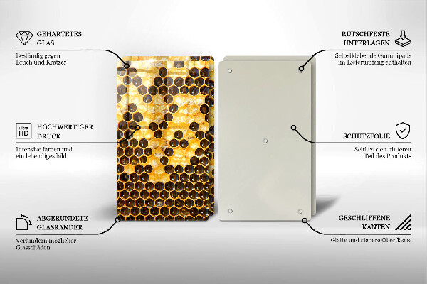 Steklena podloga za rezanje satja