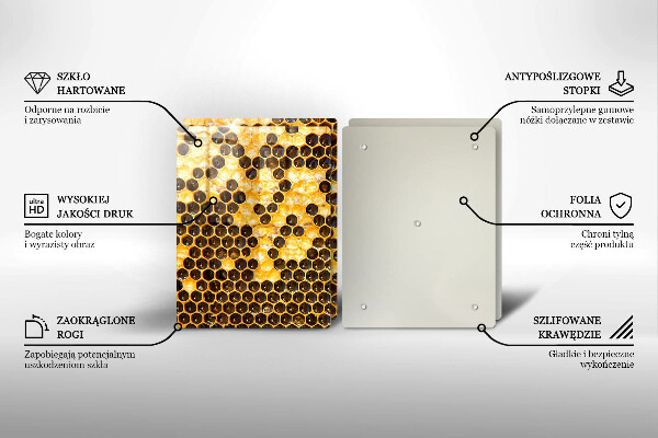 Steklena podloga za rezanje satja