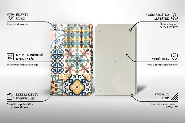 Steklena podloga za rezanje Dekorativne ploščice